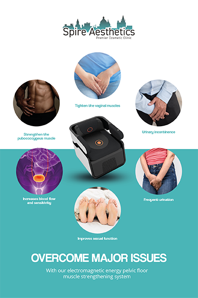 Image of EMS chair to treat Urine leakage Bury from Spire Aesthetics