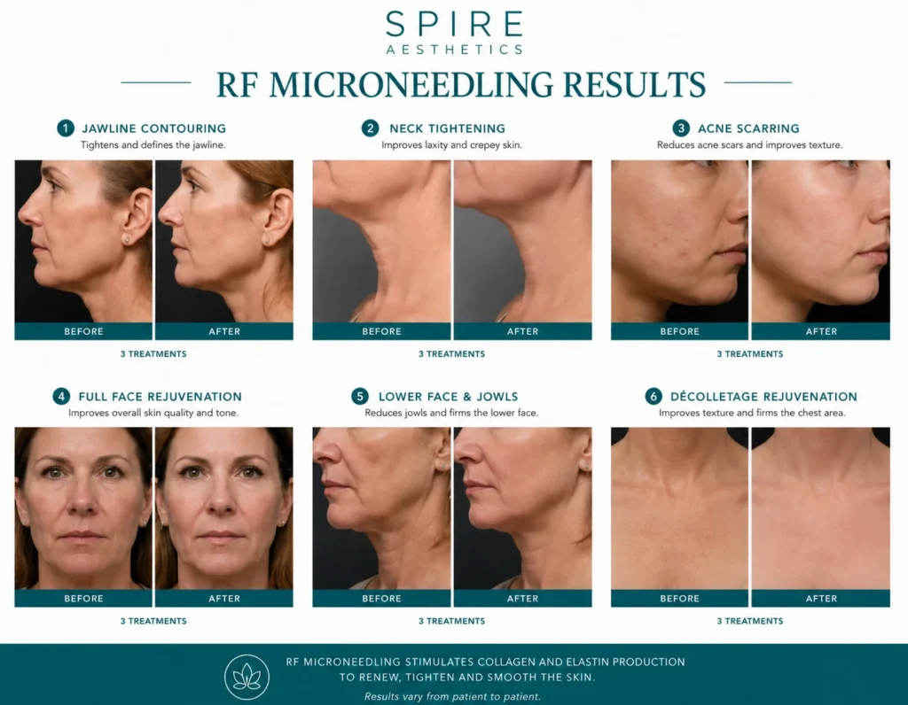 RF Microneedling Skin tightening Bury results