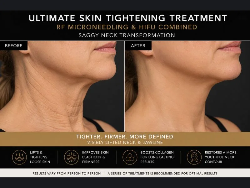 before and after Ultimate skin tightening treatment Bury