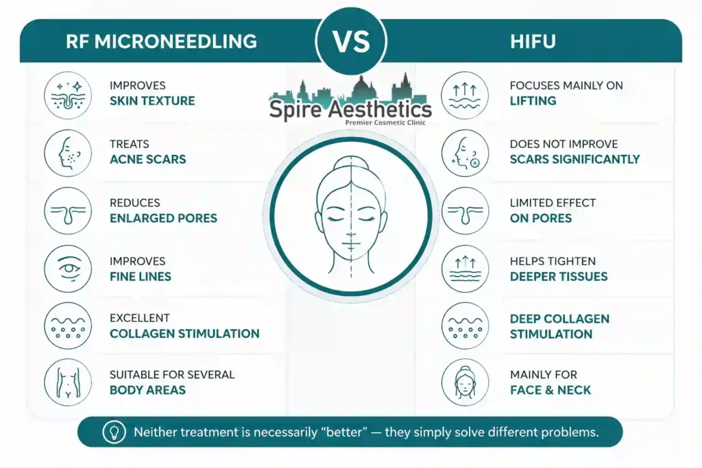 RF Microneedling vs HIFU: Which Treatment Gives Better Results Bury?